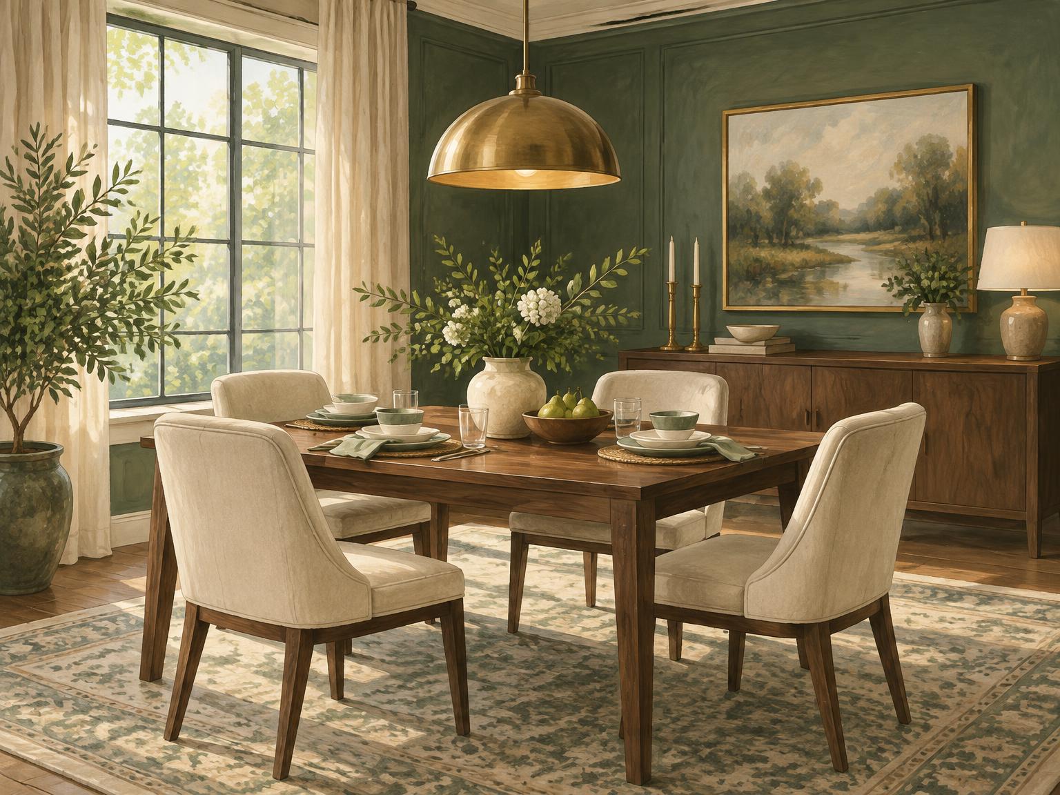 Illustration of a welcoming dining space set for shared meals